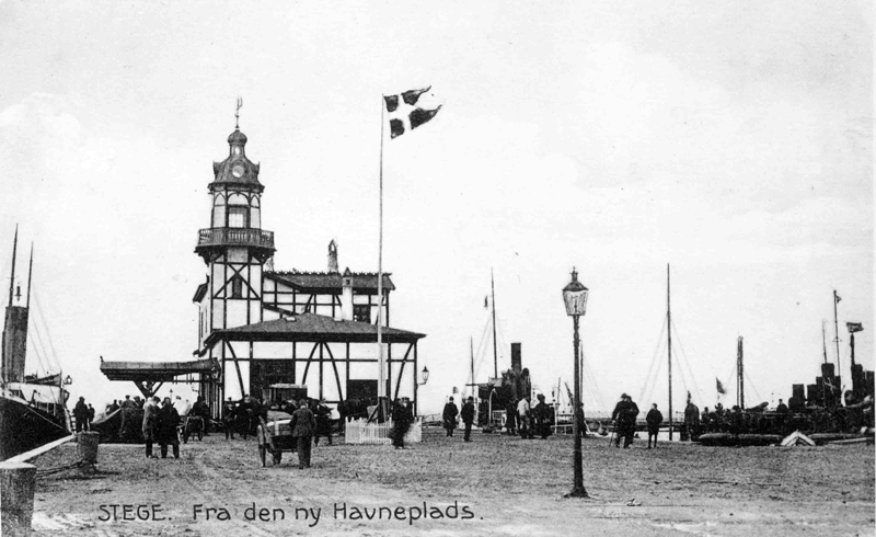 PK - Stege fra den ny havneplads ca 1910
